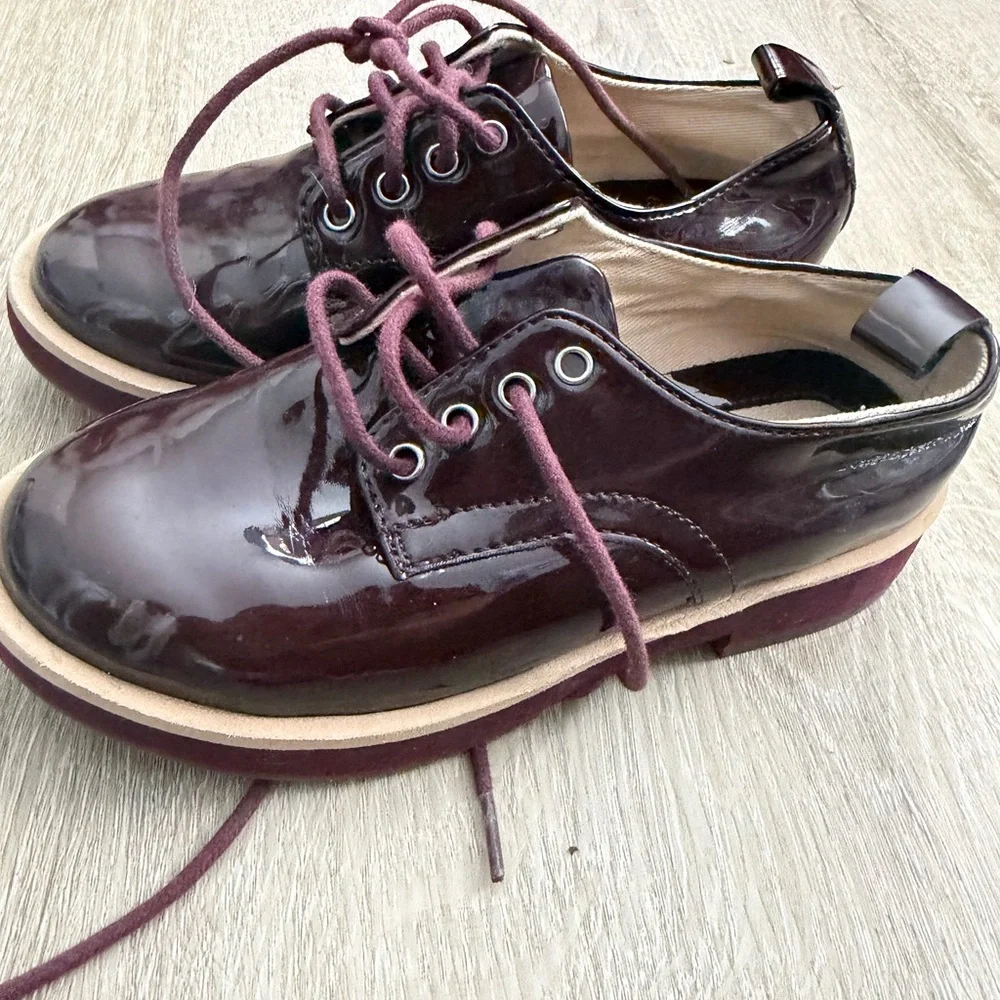 Zara Kids Burgundy Dress Shoes Toddler Boys Size 11